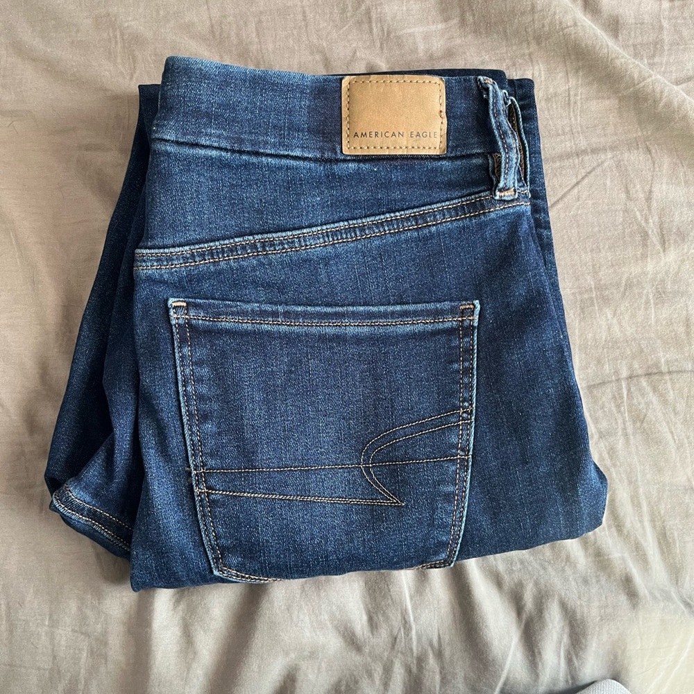 NWOT AE Next Level Curvy V-Waist High-Waisted Jegging - Intensely Dark